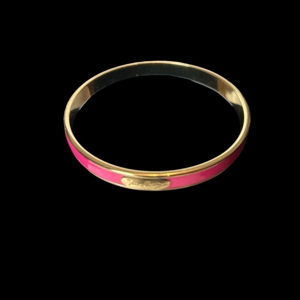 Vera Bradley Goldtone and Pink Enamel Bracelet Bangle - Picture 6 of 15